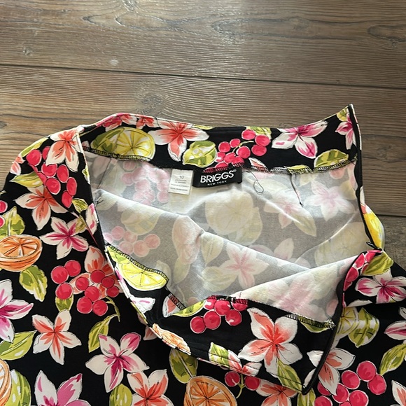 Oranges/floral printed midi skirt - Picture 2 of 2
